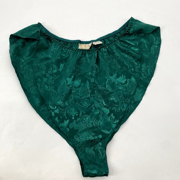 Victoria's Secret  gold label green satin shorts - Picture 2 of 4